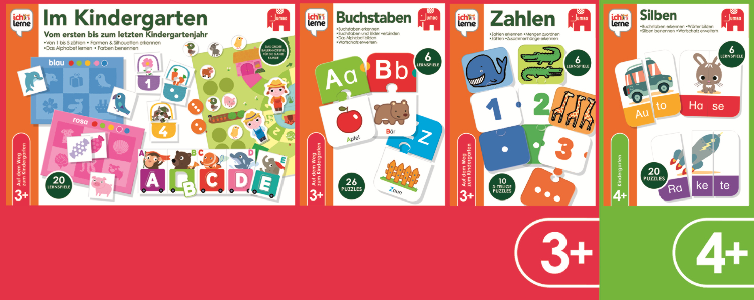 JUMBO Ich lerne Buchstaben Kinderspiele, Mehrfarbig