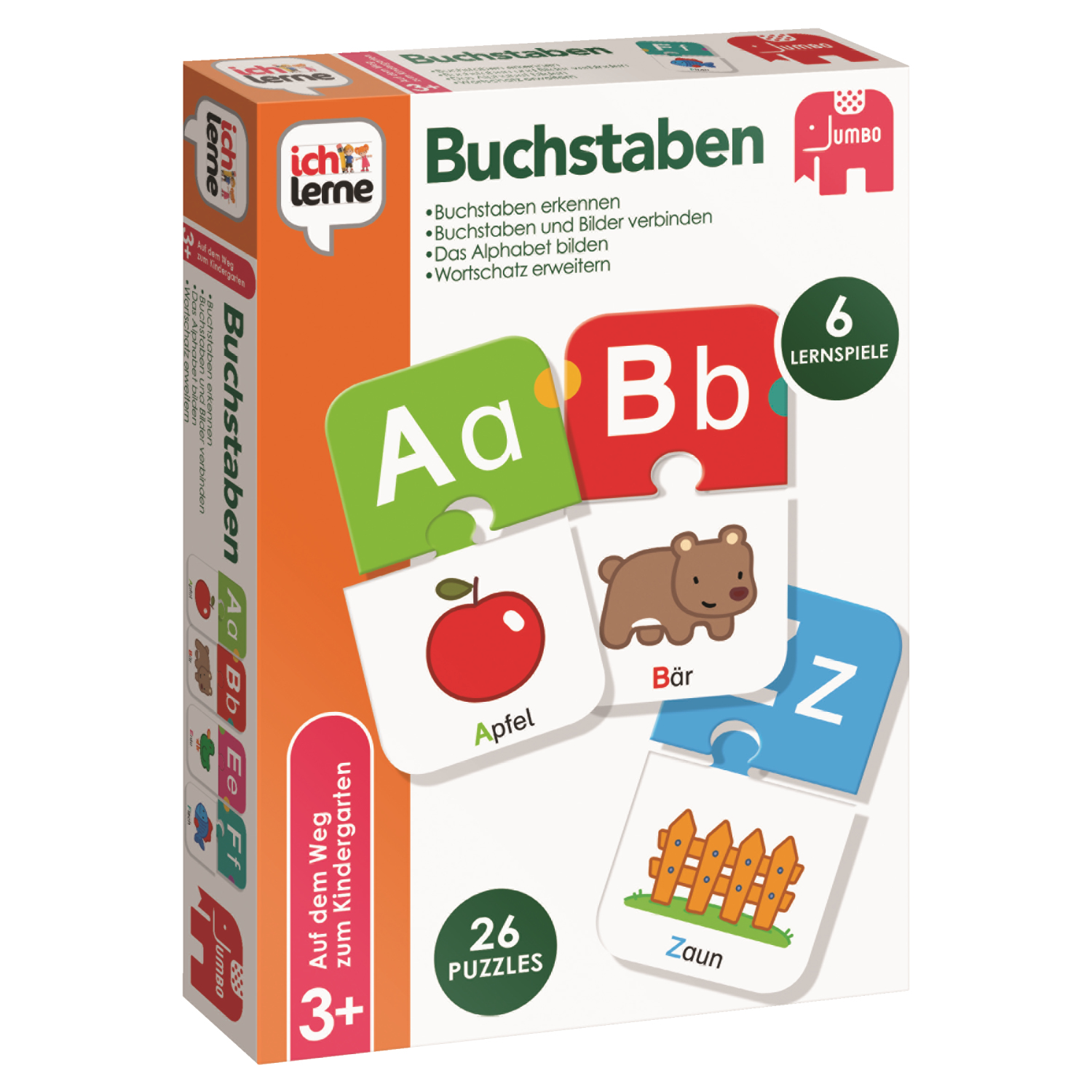JUMBO Ich lerne Buchstaben Kinderspiele, Mehrfarbig