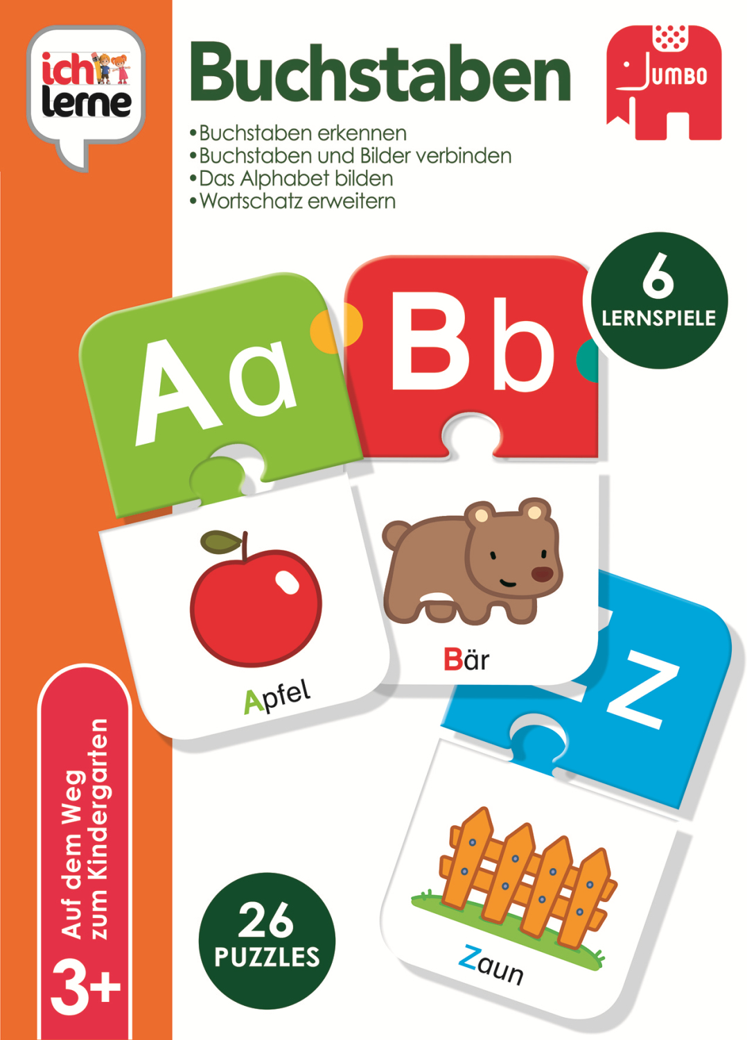 JUMBO Ich lerne Buchstaben Kinderspiele, Mehrfarbig