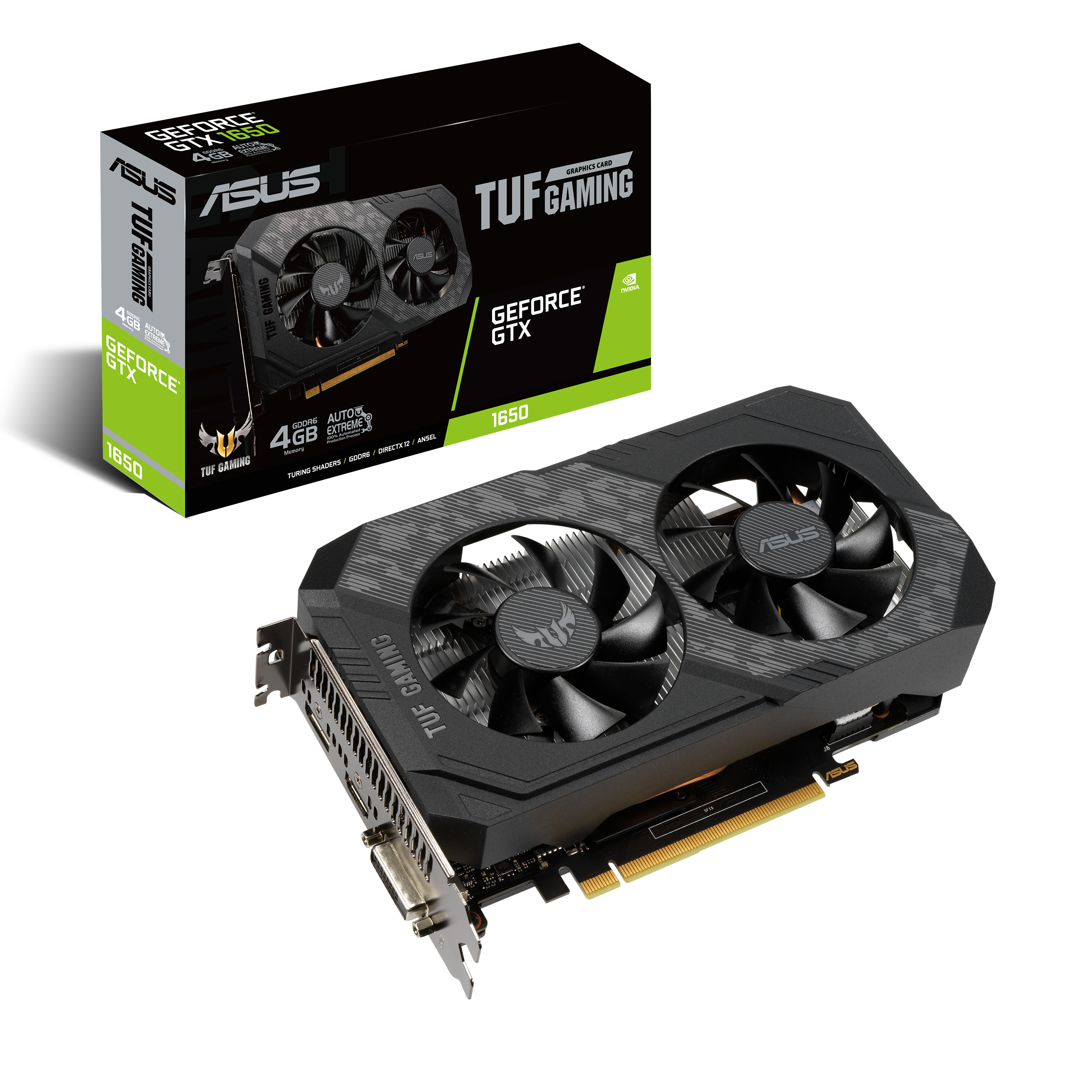 ASUS GeForce TUF GTX 1650 4GD6 Gaming (90YV0EH1-M0NA00) (NVIDIA, Grafikkarte )