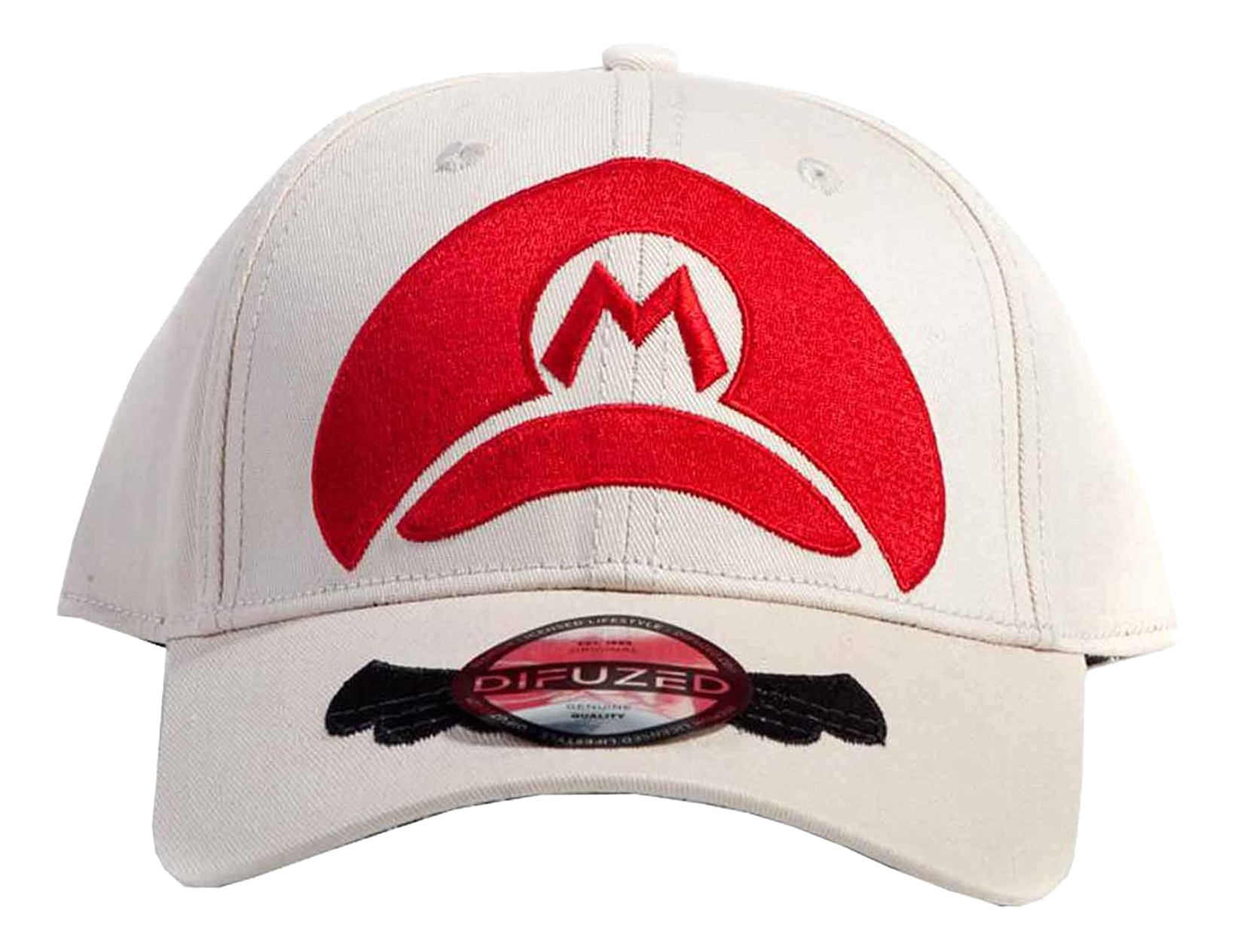 DIFUZED "Super Mario Minimal" Cap - Kappe (Creme/Rot/Schwarz)