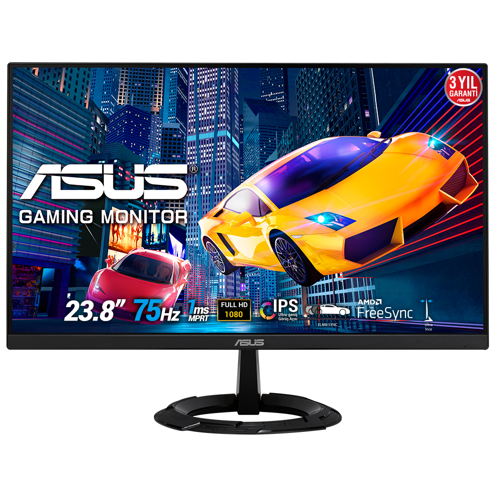 ASUS VZ249HEG1R IPS 23.8" 1Ms 75Hz 1920X1080 HDMI FreeSync Ultraslim Gaming Monitör Siyah