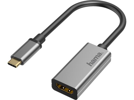 HAMA 200305 ADAPTER USB-C/HDMI 4K M/F ALU - Câble adaptateur USB-C/HDMI (Gris)