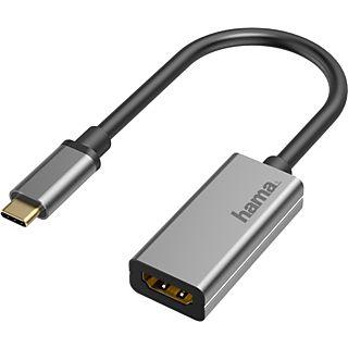 HAMA 200305 ADAPTER USB-C/HDMI 4K M/F ALU - Cavo adattatore USB-C/HDMI (Grigio)
