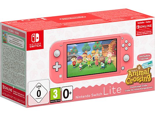 Switch Lite + Animal Crossing : New Horizons Bundle - Console de jeu - Corail