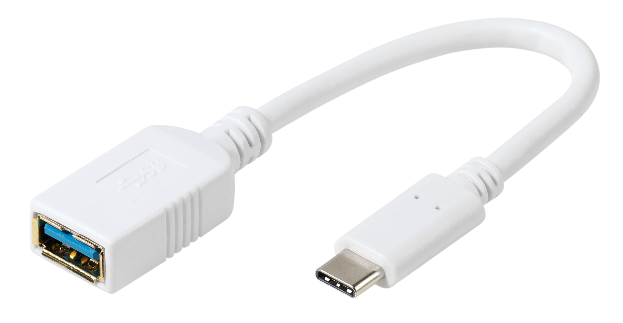 VIVANCO 37599 USB-Type-C auf USB Adapter, 0,1m