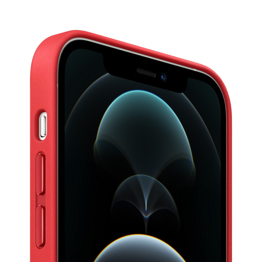 Apple funda de piel con MagSafe para el iPhone 12 Pro Max, (PRODUCT)RED