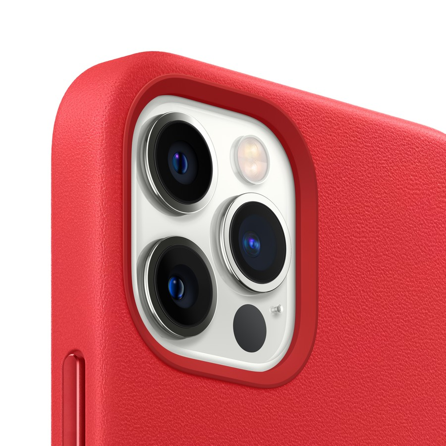 Apple funda de piel con MagSafe para el iPhone 12 Pro Max, (PRODUCT)RED