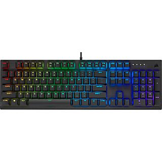 CORSAIR K60 RGB PRO - Gaming Tastatur, Kabelgebunden, QWERTZ, Full size, Mechanisch, Schwarz