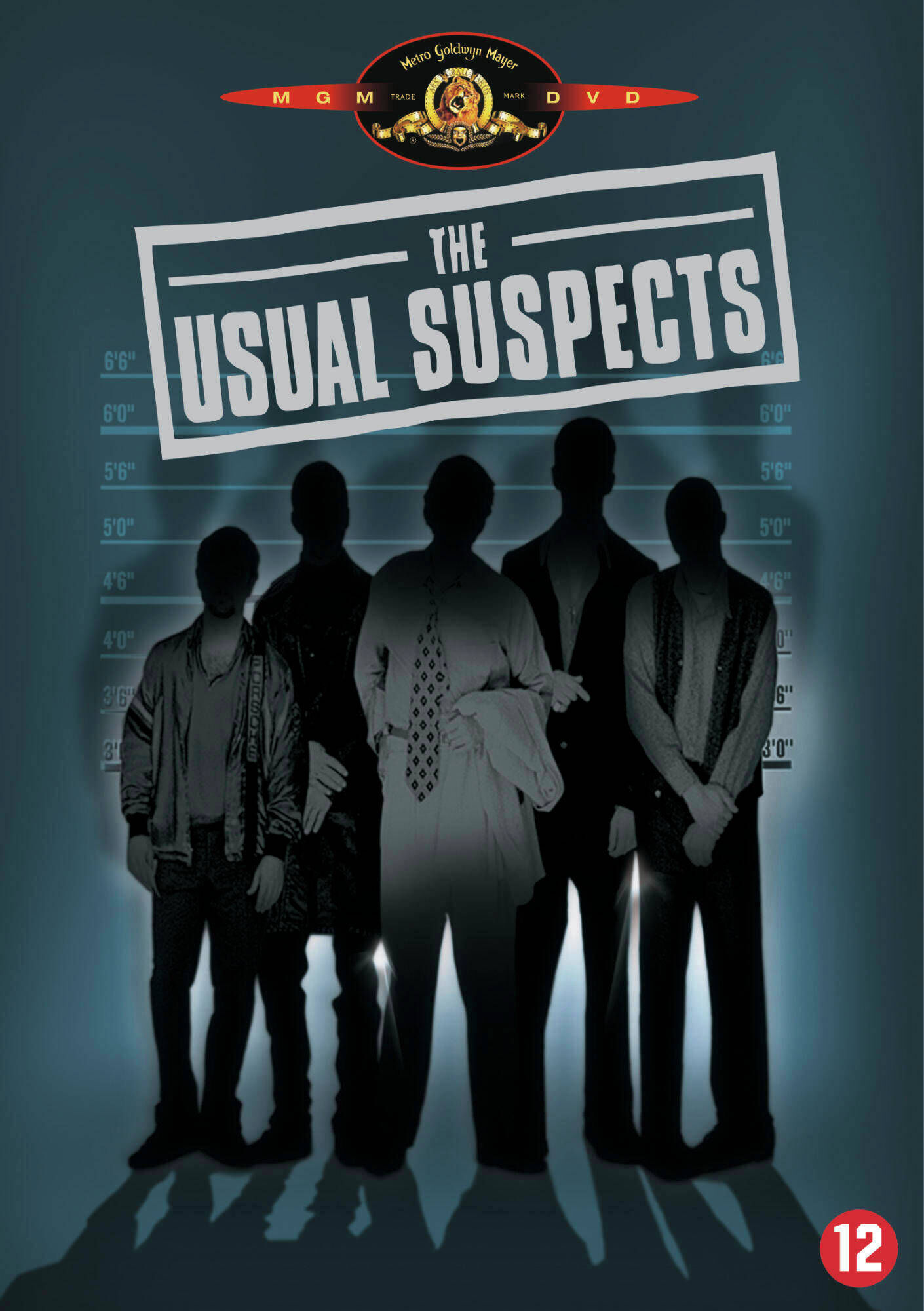 Couverture DVD : 'The Usual Suspects' avec un groupe d'hommes en silhouette.