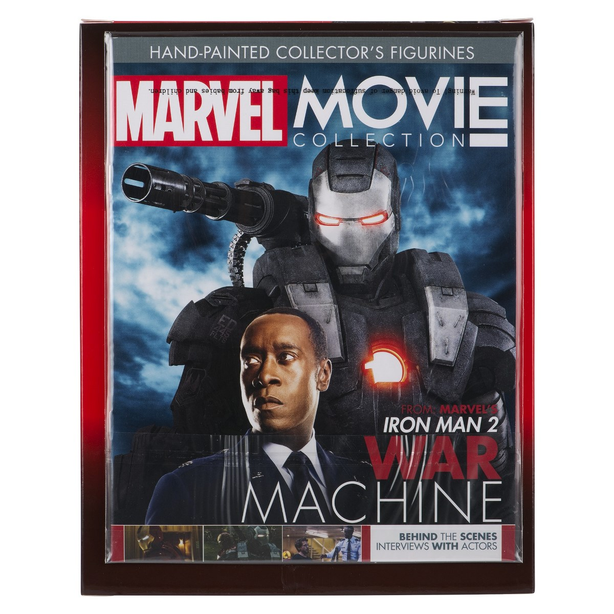 Marvel movie collection box set with War Machine figure and Iron Man 2 cover.