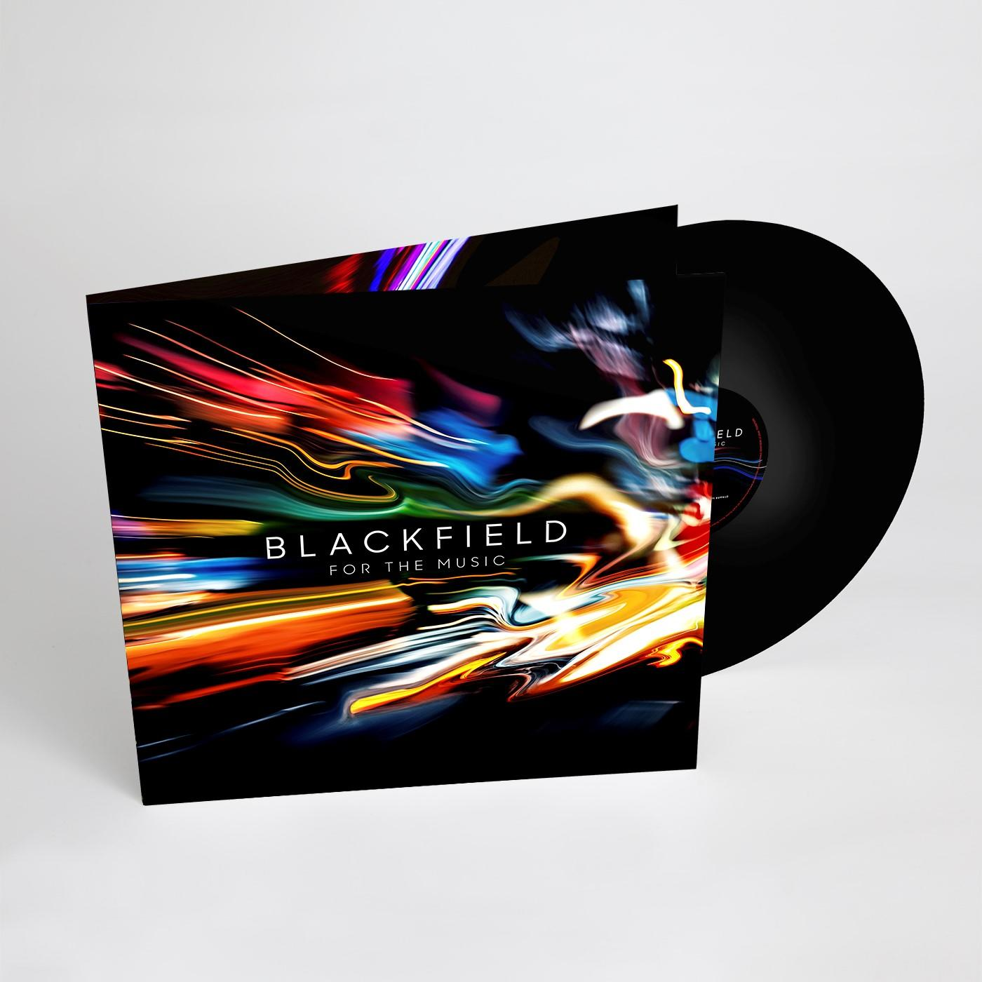 Blackfield-Albumcover und -Platte. Das Cover zeigt ein lebendiges, farbenfrohes Design.