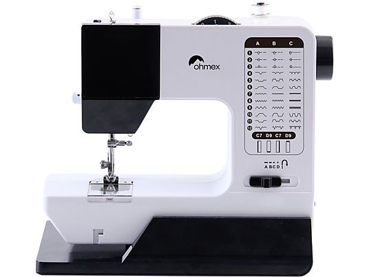 OHMEX OHM-SEW-3800 - Macchina da cucire (Bianco/Nero)