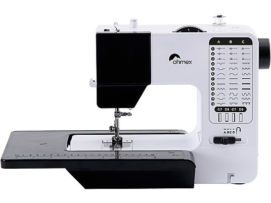 OHMEX OHM-SEW-3800 - Macchina da cucire (Bianco/Nero)