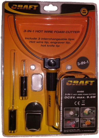 CRAFT 6466 Nikecell/polisztirol/műanyaghab vágógép, 9,6W