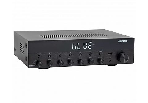 Amplificador HiFi  Fonestar AS-6060, Bluetooth, 60Wx2 RMS, 350W, Mando a  distancia, Negro