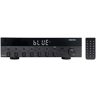 Amplificador HiFi - Fonestar AS-6060, Bluetooth, 60Wx2 RMS, 350W, Mando a distancia, Negro