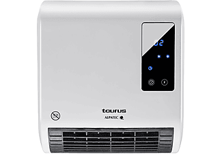 Calefactor - Taurus RCMB231, 2 niveles, 2000 W, Ventilador, Termostato digital, Temporizador, IP22, Blanco