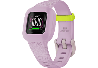 GARMIN vívofit jr. 3 - Rose Fleuri - Bracelet d'activité (Rose/Néon vert)