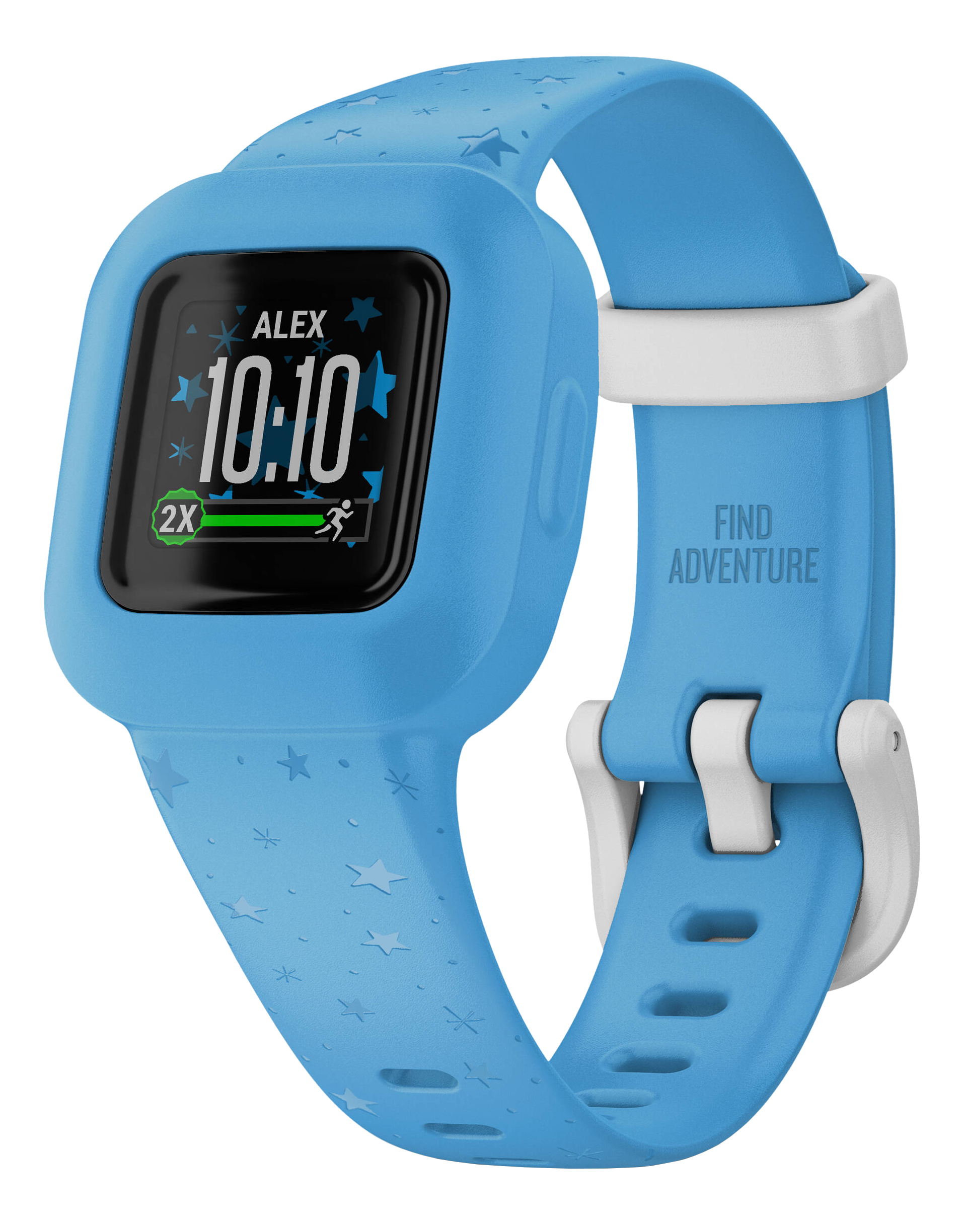 GARMIN vívofit jr. 3 - Bleu Étoilé - Bracelet d'activité (Bleu/Blanc)