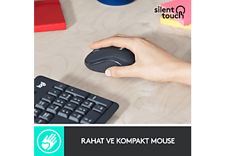 LOGITECH MK295 Sessiz Kablosuz Türkçe Q Klavye Mouse Seti - Siyah_2