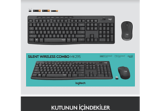 LOGITECH MK295 Sessiz Kablosuz Türkçe Q Klavye Mouse Seti - Siyah_3