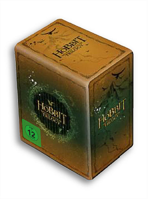 Box-Set der Hobbit-Trilogie. Vordergrund: Box. Hintergrund: weiß.