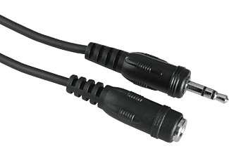 HAMA 205105 AUX3 M/F 5M - Câble Jack (Noir)
