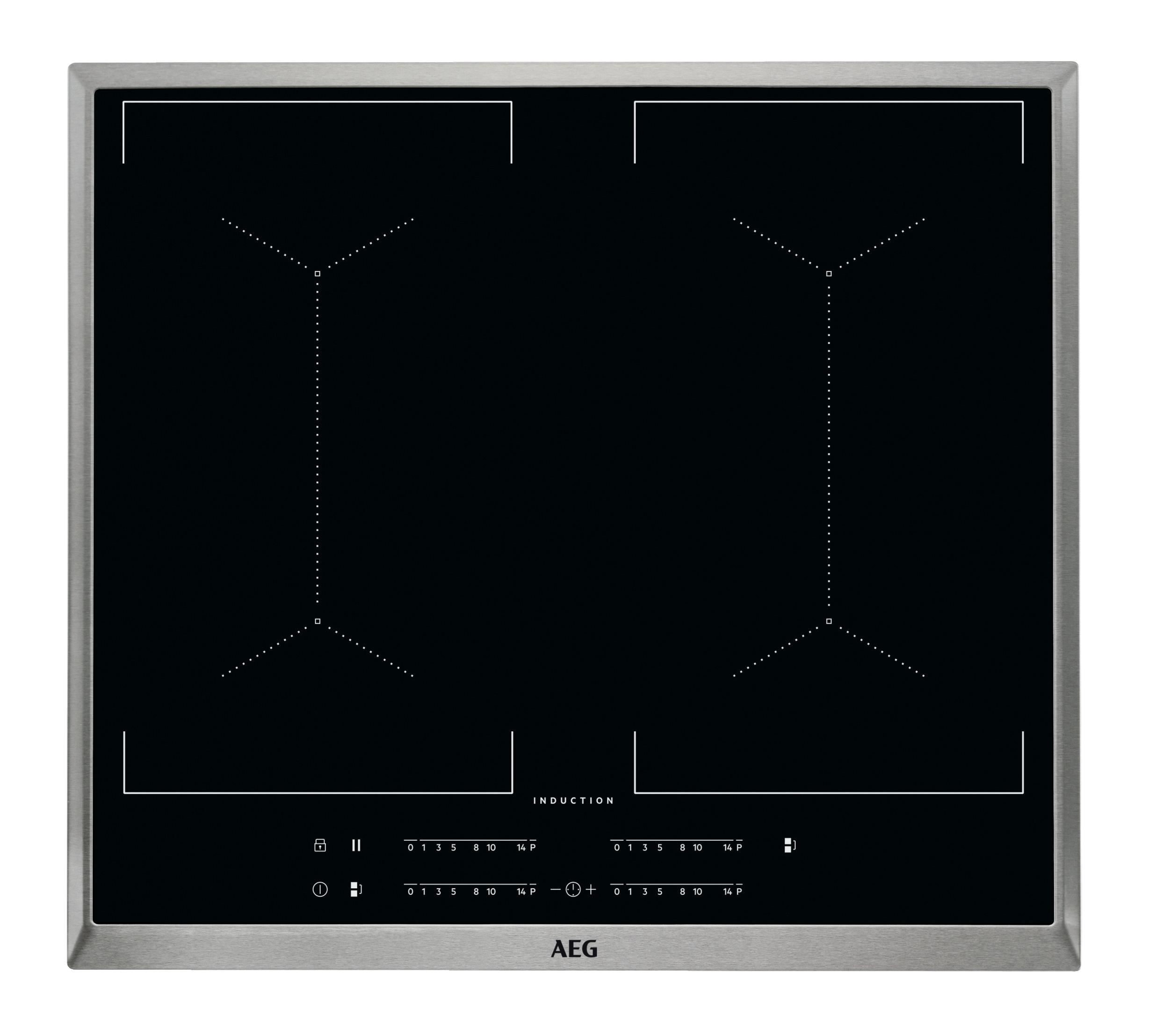AEG KOMB 405 PDI Serie 6000 mit SurroundCook Ringheißluftsystem (mit Pyrolyse), Einbaubackofenset (Induktionskochfeld, A+, 71 l)