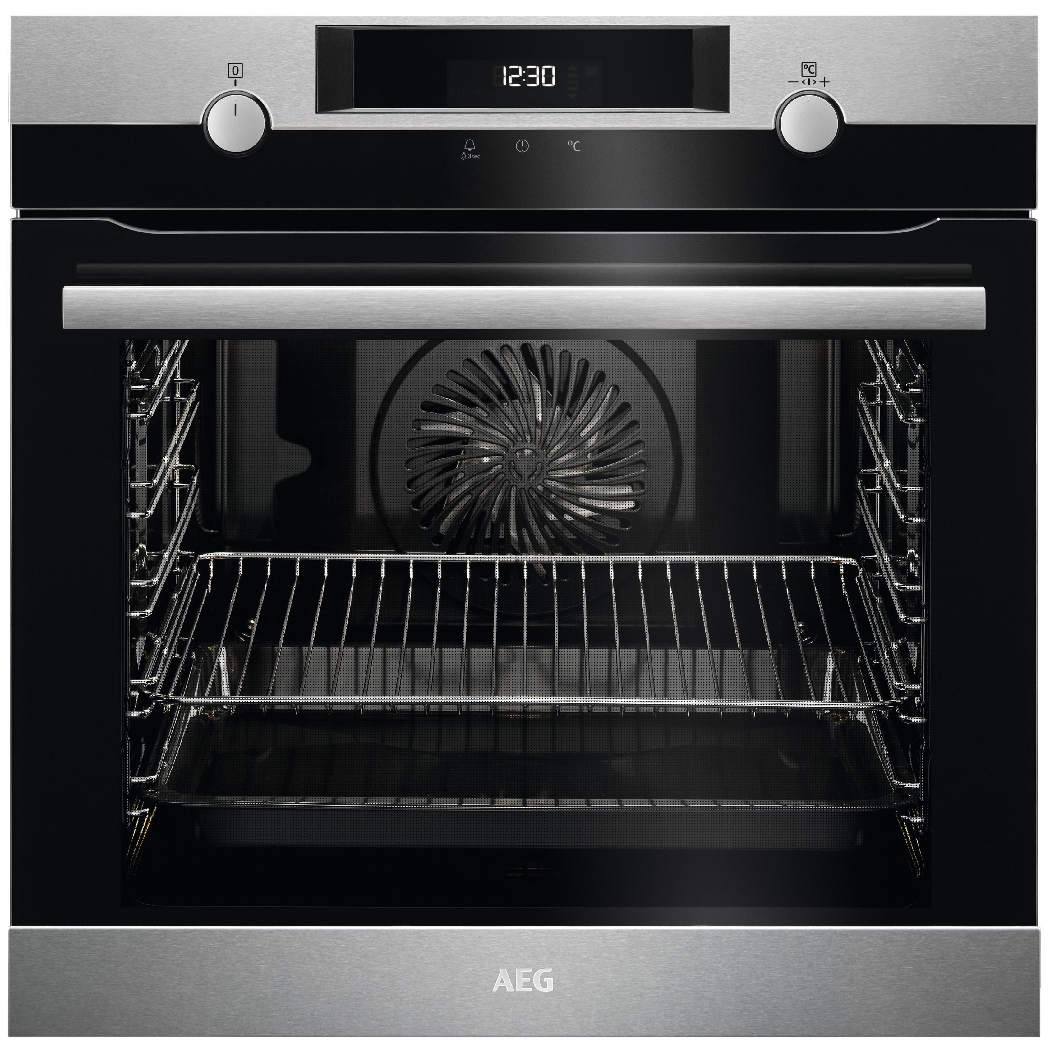 AEG KOMB 405 PDI Serie 6000 mit SurroundCook Ringheißluftsystem (mit Pyrolyse), Einbaubackofenset (Induktionskochfeld, A+, 71 l)