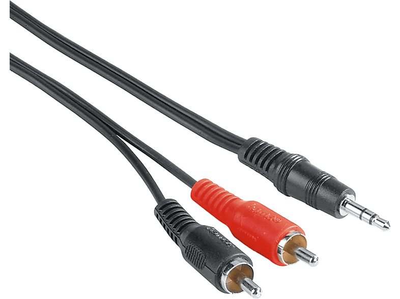 HAMA 205107 RCA/AUX3 5M - Klinken-Cinch-Kabel (Schwarz)