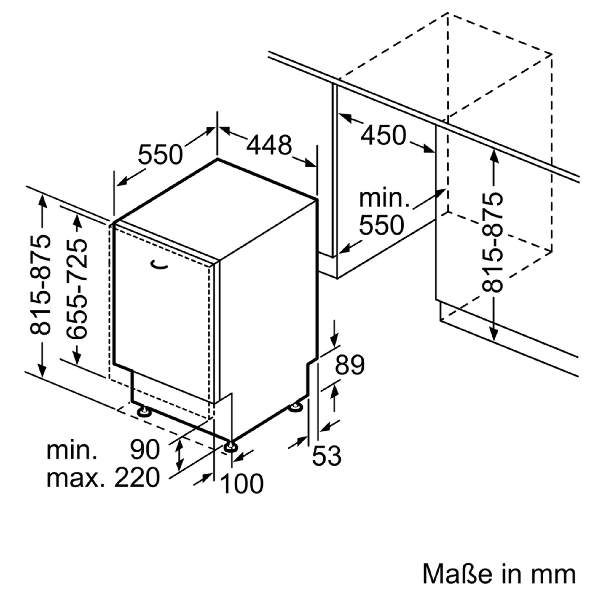 SIEMENS SR65ZX23ME iQ500 Geschirrspüler (vollintegrierbar, 448 mm breit, 43 dB (A), C)