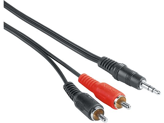 HAMA 205106 RCA/AUX 2M - Câble Jack-RCA (Noir)