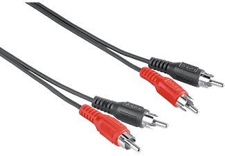 HAMA 205086 RCA 2XM/2XM 2.5M - Câble Cinch (Noir)