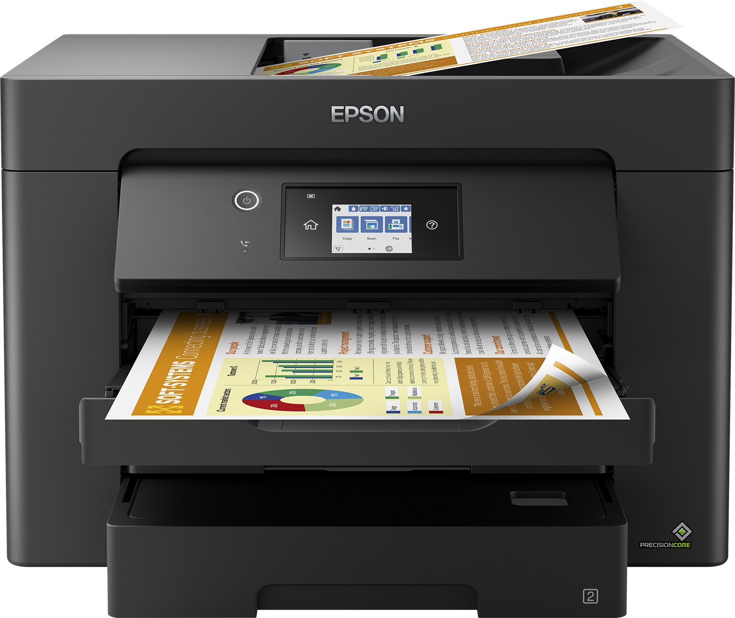 Impresora multifunción - Epson Workforce WF-7835DTWF, B/N, 4800 x 2400 DPI, 200ppp, A4, WiFi, Negro