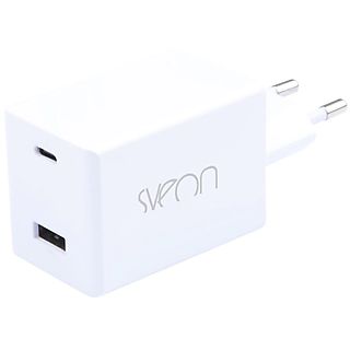 Cargador - Sveon SAC248, USB-C, Carga rápida 48 W, Blanco