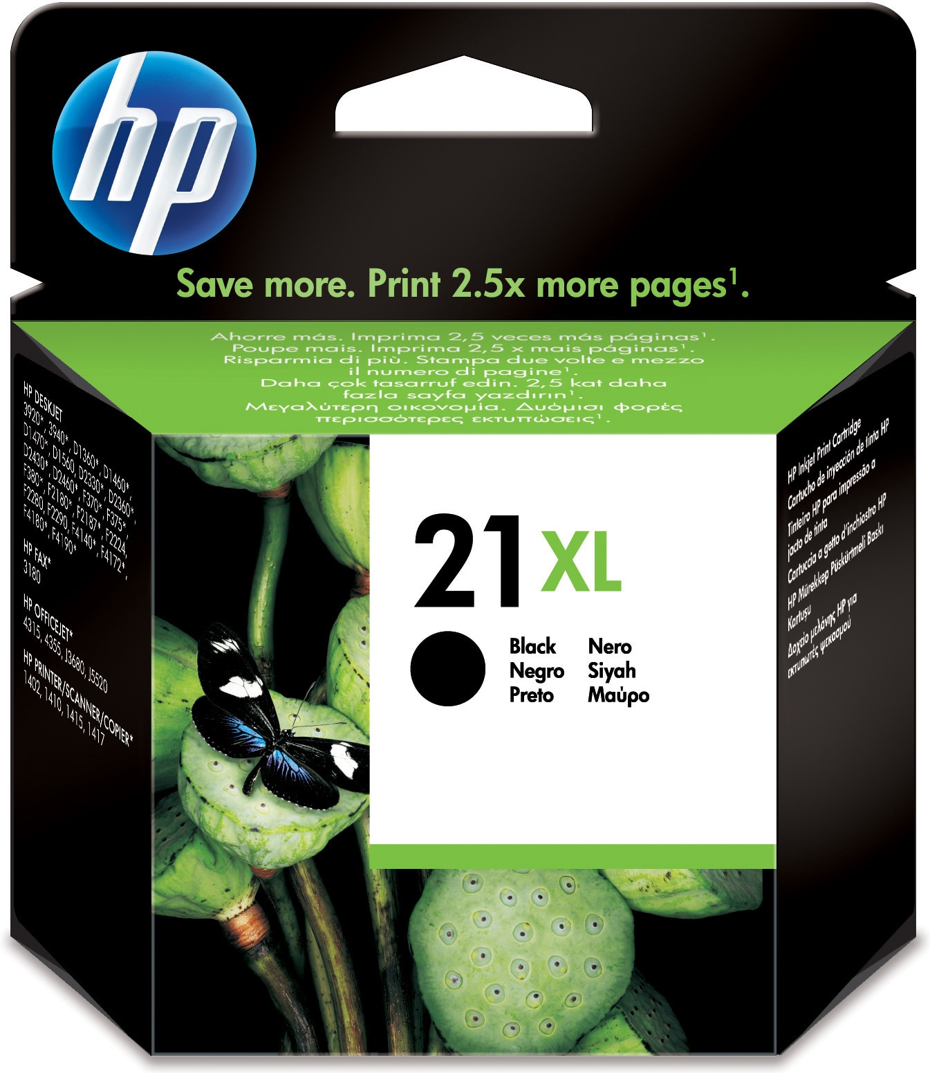 Cartucho de tinta - HP 21XL, Negro