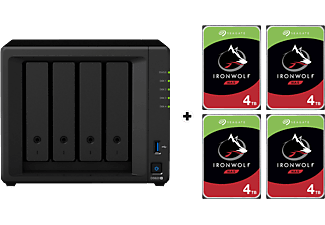 SYNOLOGY DiskStation DS920+ con 4x 4TB Seagate IronWolf NAS (HDD) - Server NAS (HDD, SSD, 16 TB, Nero)