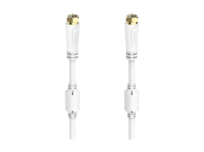 HAMA 205253 CABLE SAT M/M 5M - SAT-Anschlusskabel (Weiss)