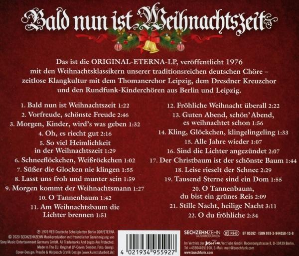 Ein CD-Cover mit deutschem Text, festlichen Bildern und einer Titelliste.