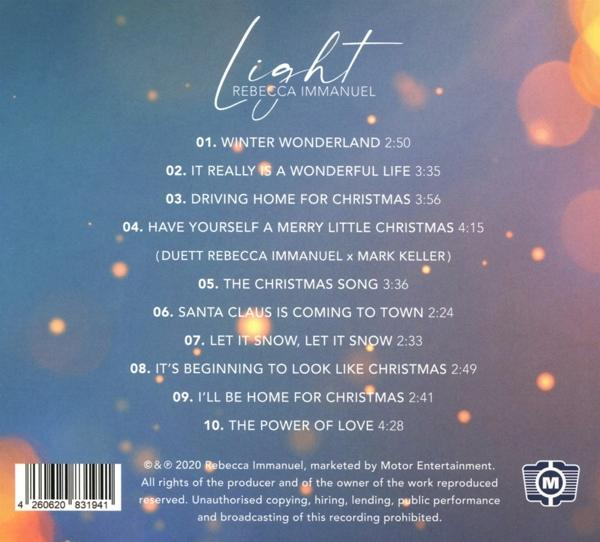 Rückseite einer CD mit Songtiteln. Es zeigt eine Liste von Songs und ein Logo.