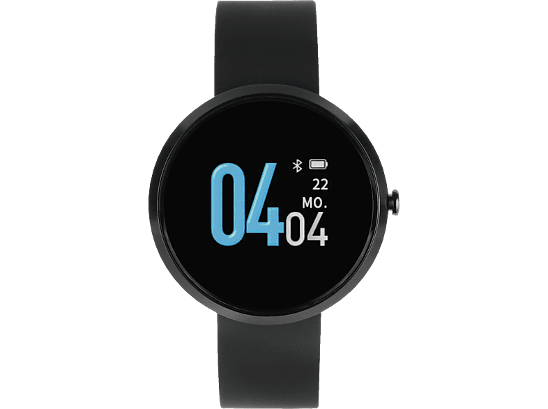XLYNE  X-WATCH Siona Color Fit (54060) Smartwatch Metall, Echtleder, 18 x 234mm, Dark Black