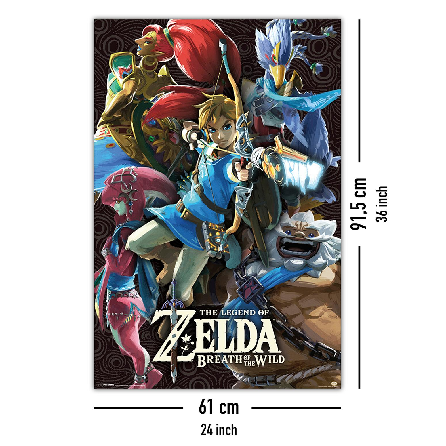 PYRAMID -AMERICA- The Legend of Zelda Poster Breath Of The Wild Großformatige Poster