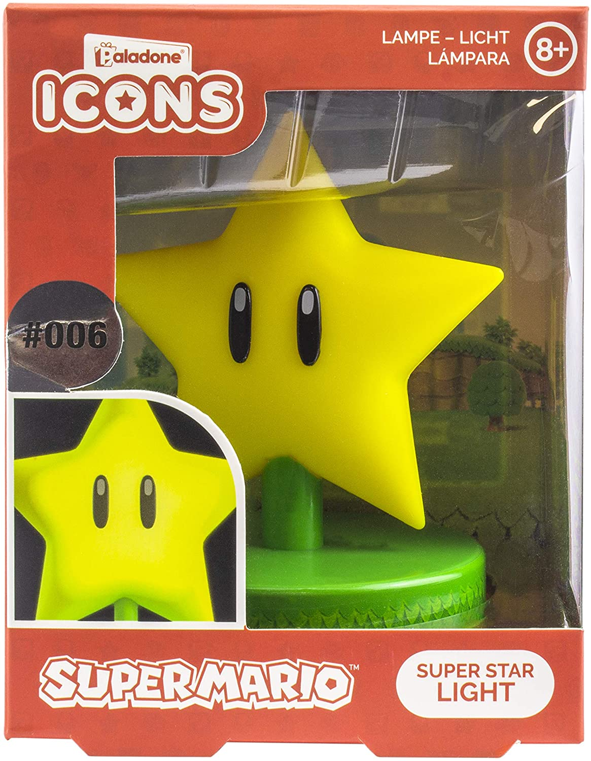 PALADONE Super Mario: Super Star - Lampe (Multicolore	)
