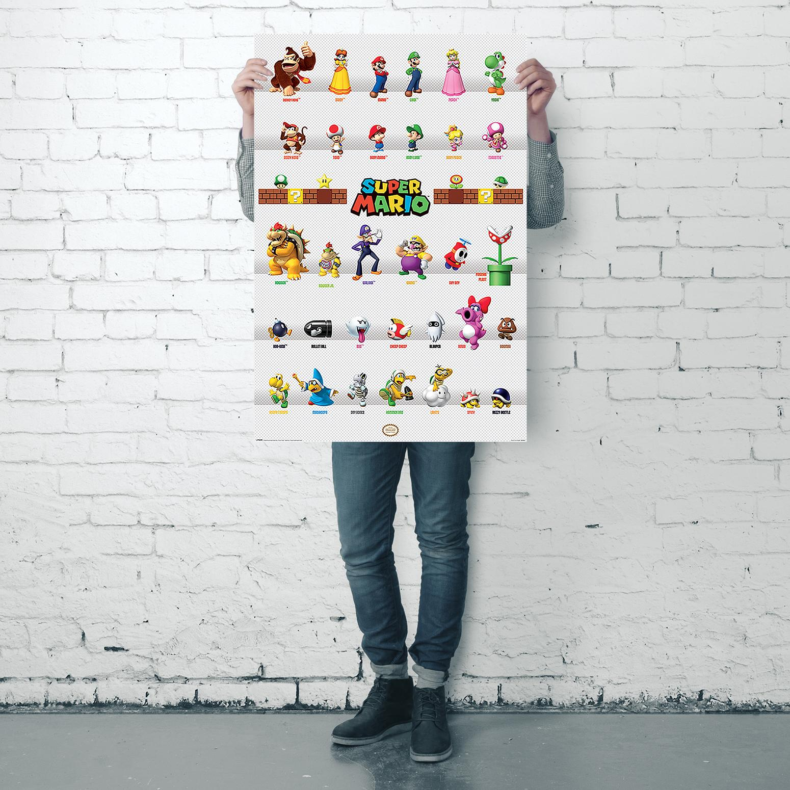 PYRAMID INTERNATIONAL Nintendo Super Mario Poster Character Parade Großformatige Poster