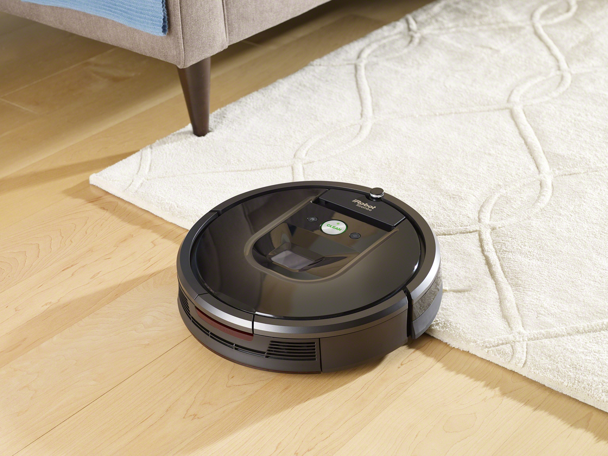 IROBOT Staubsaugroboter Roomba 980 Saugroboter (Schwarz, Laufzeit: 120 Minuten)