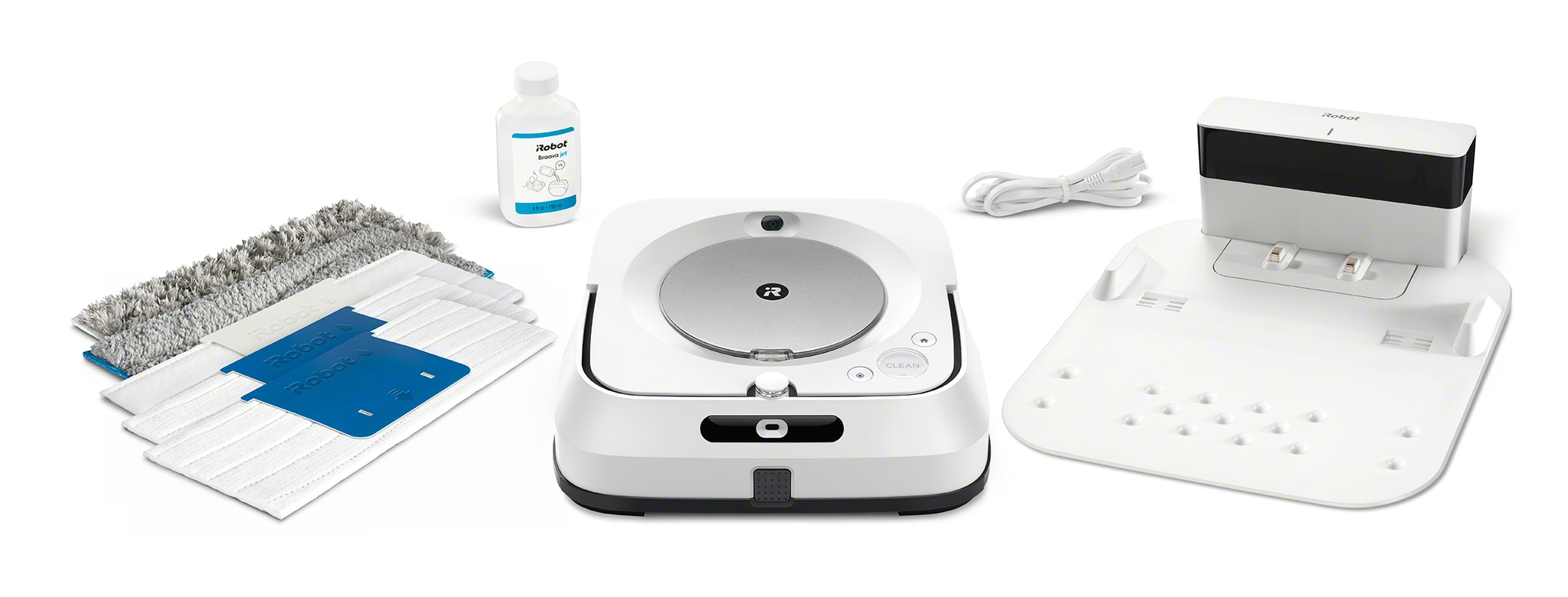 IROBOT BRAAVA M6138 Wischroboter (Weiß, Laufzeit: 90 Min.)
