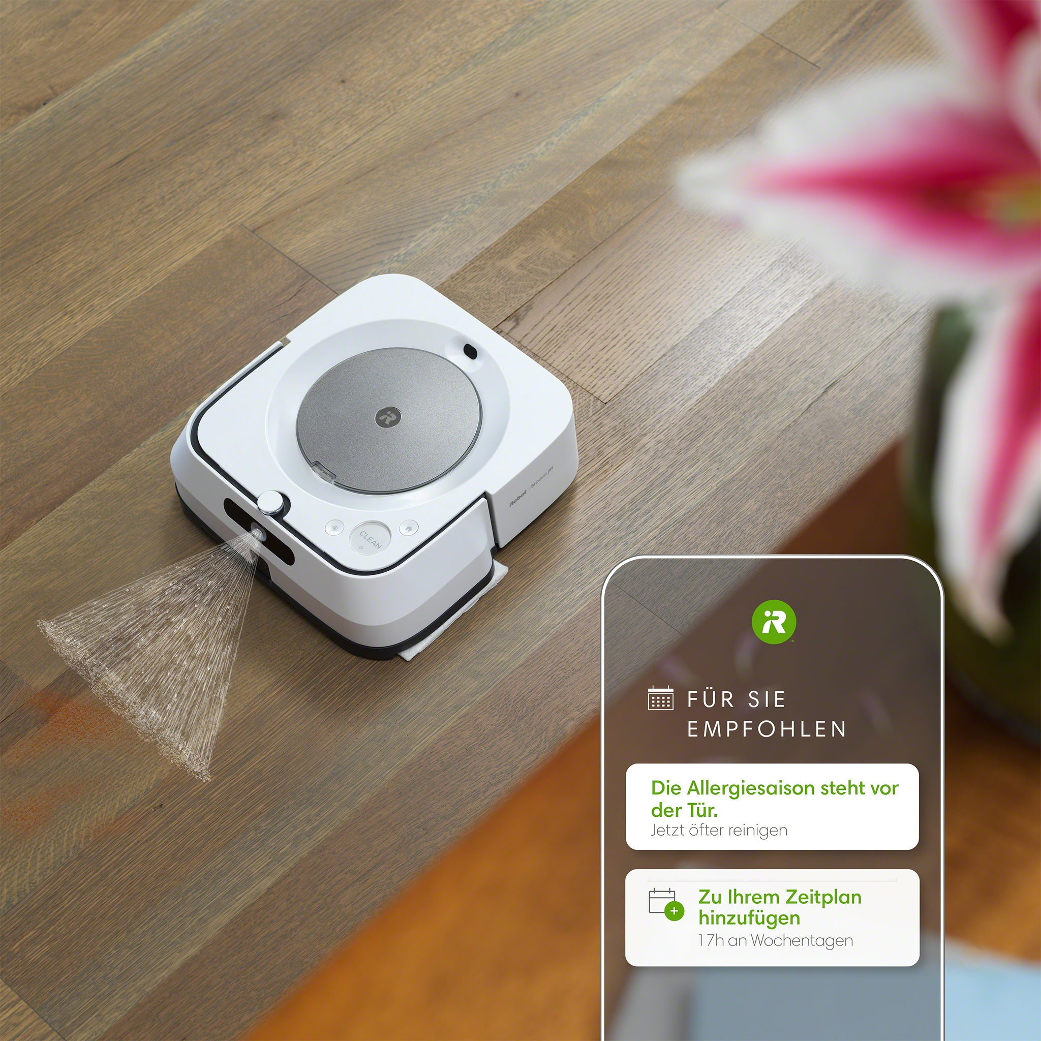 IROBOT BRAAVA M6138 Wischroboter (Weiß, Laufzeit: 90 Min.)