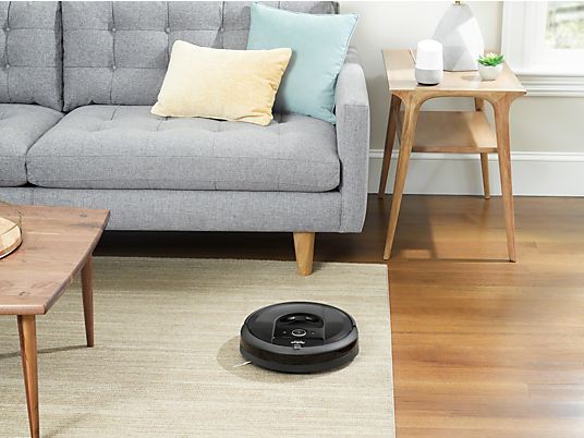 IROBOT ROOMBA I7+ (I7558) Saugroboter mit Automatischer Absaugstation (Schwarz, Laufzeit: 75 Min)