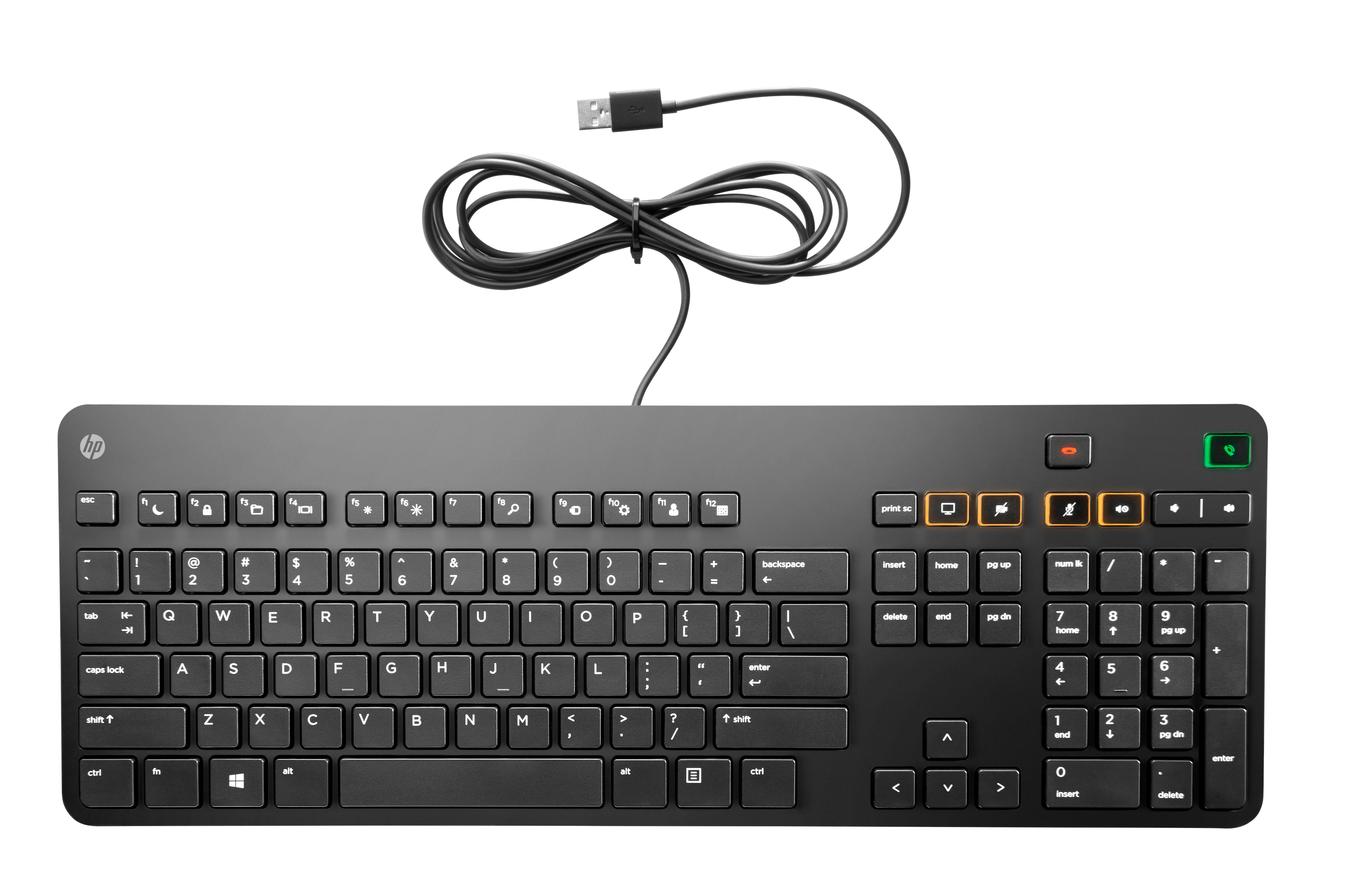 Teclado - HP K8P74AA, USB, QWERTY, Inglés
